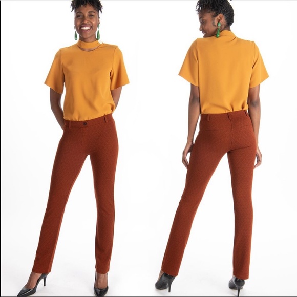 Betabrand Classic Straight Orange Black 